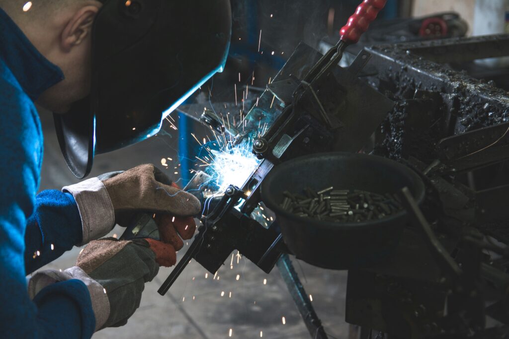 Person welding