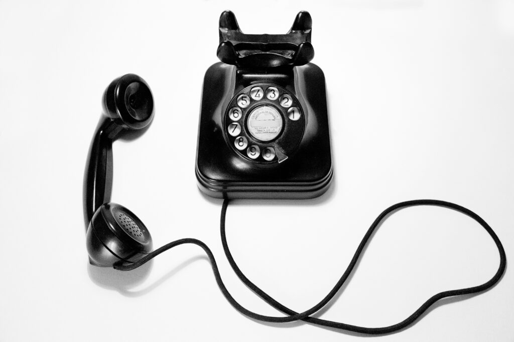 An old rotary phone